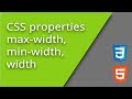 CSS min-width, max-width, and width