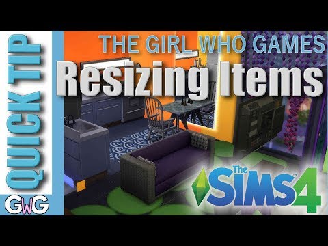 Part of a video titled The Sims 4: Resizing Items [QUICK TIP] - YouTube