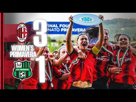 𝐔𝟏𝟗 𝐖𝐎𝐌𝐄𝐍’𝐒 𝐂𝐇𝐀𝐌𝐏𝐈𝐎𝐍𝐒! 🇮🇹🏆❤️🖤 | AC Milan 3-1 Sassuolo (AET) | Highlights Women's Primavera