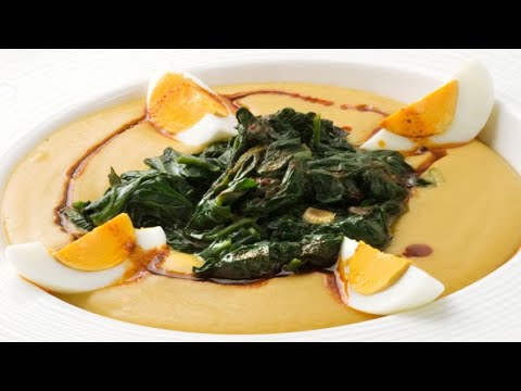 Receta de espinacas con crema de garbanzo - Karlos Arguiñano