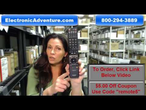 Sharp TV Remote Control- Save $5 Code -RRMCGA935WJSA (GA935WJSA) ElectronicAdventure.com