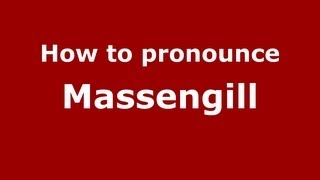 How to pronounce Massengill