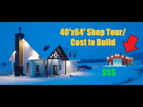 40'x64' Shop Tour and Cost to Build
