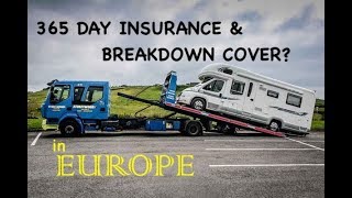 EUROPEAN camper van YEAR LONG INSURANCE & BREAKDOWN cover