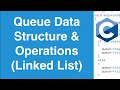 Queue Data Structure & Operations (Linked List Based) | C Programming Example