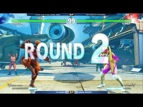 SF5 @ Cross Up TS Sabin (Dhalsim) vs Mamespider (R. Mika)