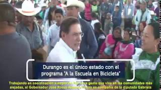 DURANGO ES EL UNICO ESTADO QUE ENTREGA BICICLETAS A ESTUDIANTES DE ZONAS ALEJADAS, INFORMÓ EL GOBERN