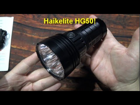 Haikelite HG50 Flashlight Review! (8,000 lumens, H50 LEDs)