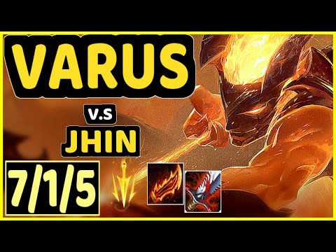 APOLLO (VARUS) vs JHIN - 7/1/5 KDA BOTTOM ADC CHALLENGER GAMEPLAY - NA