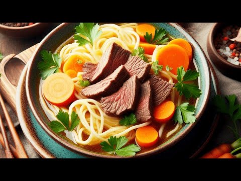 AUTHENTIC Hungarian Beef Noodle Soup Recipe (HOW to Make Beef Soup with Noodles)