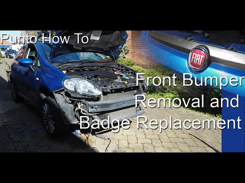 Fiat Punto Front Bumper Removal and badge replacement Punto How To Punto evo