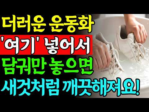 더러운 운동화 '여기' 담그세요! 핵 쉬운 세탁법과 초고속 건조 꿀팁! 세탁소 영업비밀 공개!!