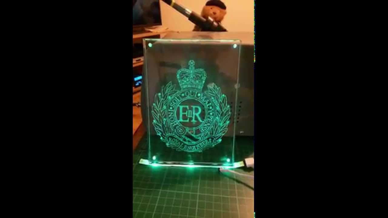 Hand engraved Royal Engineers cap badge by Tanky Turk