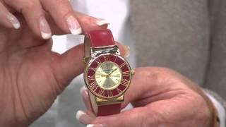 Liz Claiborne New York Leather Cuff Watch with Pat James-Dementri