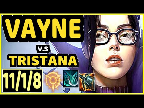 VAYNE vs TRISTANA - 11/1/8 KDA BOTTOM ADC GAMEPLAY - EUW Ranked GRANDMASTER