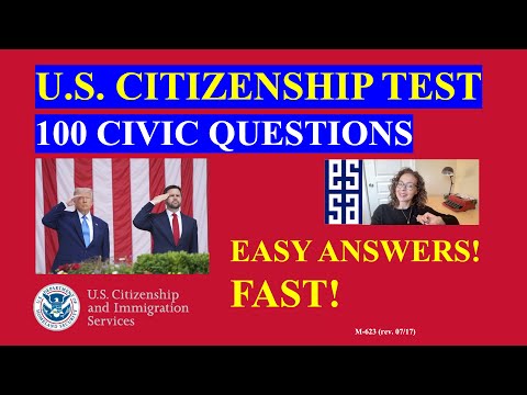 NEW U.S. Citizenship Test 2025, USCIS 100 Civics Test Questions and Answers! Fast