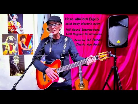 Haze solid body electric nylon guitar MRC601EQCS Demo