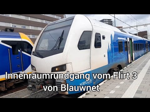 Der Innenraumrundgang eines Flirt 3 von Blauwnet / De binnenrondleiding een Flirt 3 van Blauwnet