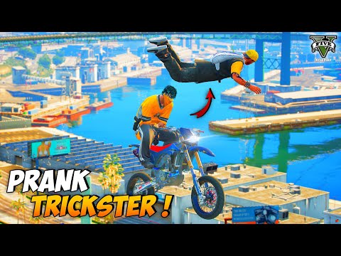 PRANK TRICKSTER LONCAT TINGGI NINGGALIN PAKE PARASUT ! (FUNNY MOMENTS) - GTA V ROLEPLAY INDONESIA
