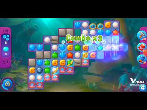 Fishdom. 8193 super hard level no boosters and diamonds - 15 moves