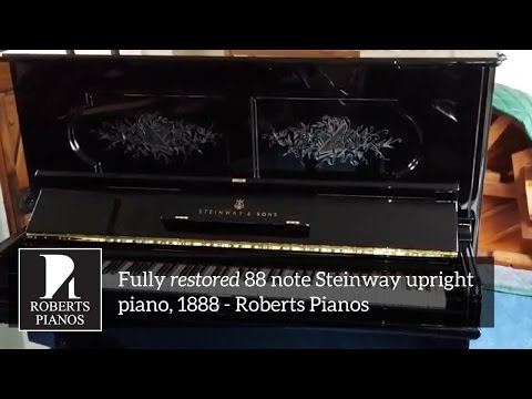 Fully restored 88 note Steinway upright piano, 1888 - Roberts Pianos