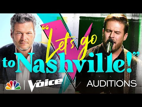 Country Singer Cam Spinks Sings Pat Green's "Wave on Wave" - The Voice Blind Auditions 2020