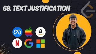 YouTube video 'P24 | 68. Text Justification | Leetcode  | Top Interview 150  | C++ | Easy Explanation'
