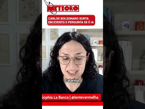 CARLOS BOLSONARO SURTA EM EVENTO E PERGUNTA SE É IA