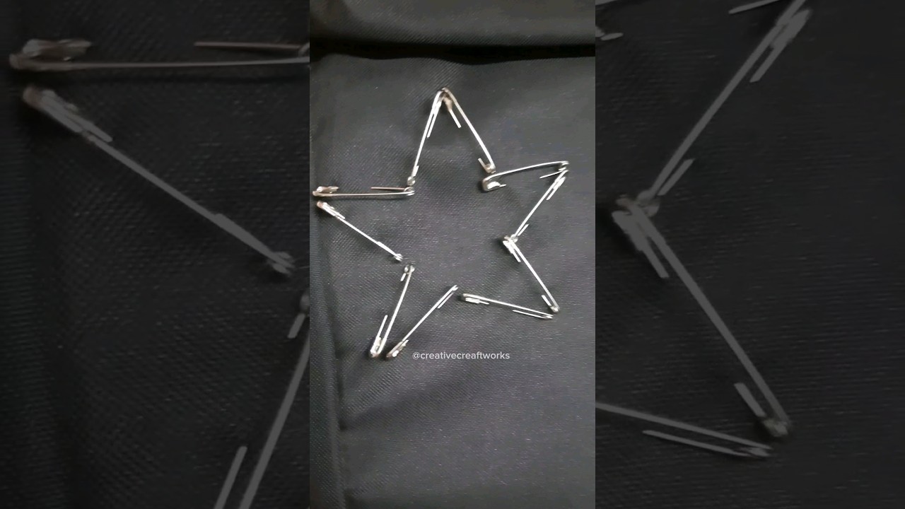 Safety pin star 🌟 #diy #diycrafts #easycraft #handmade #shorts #diybag