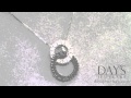Black And White Diamond Circle Necklace
