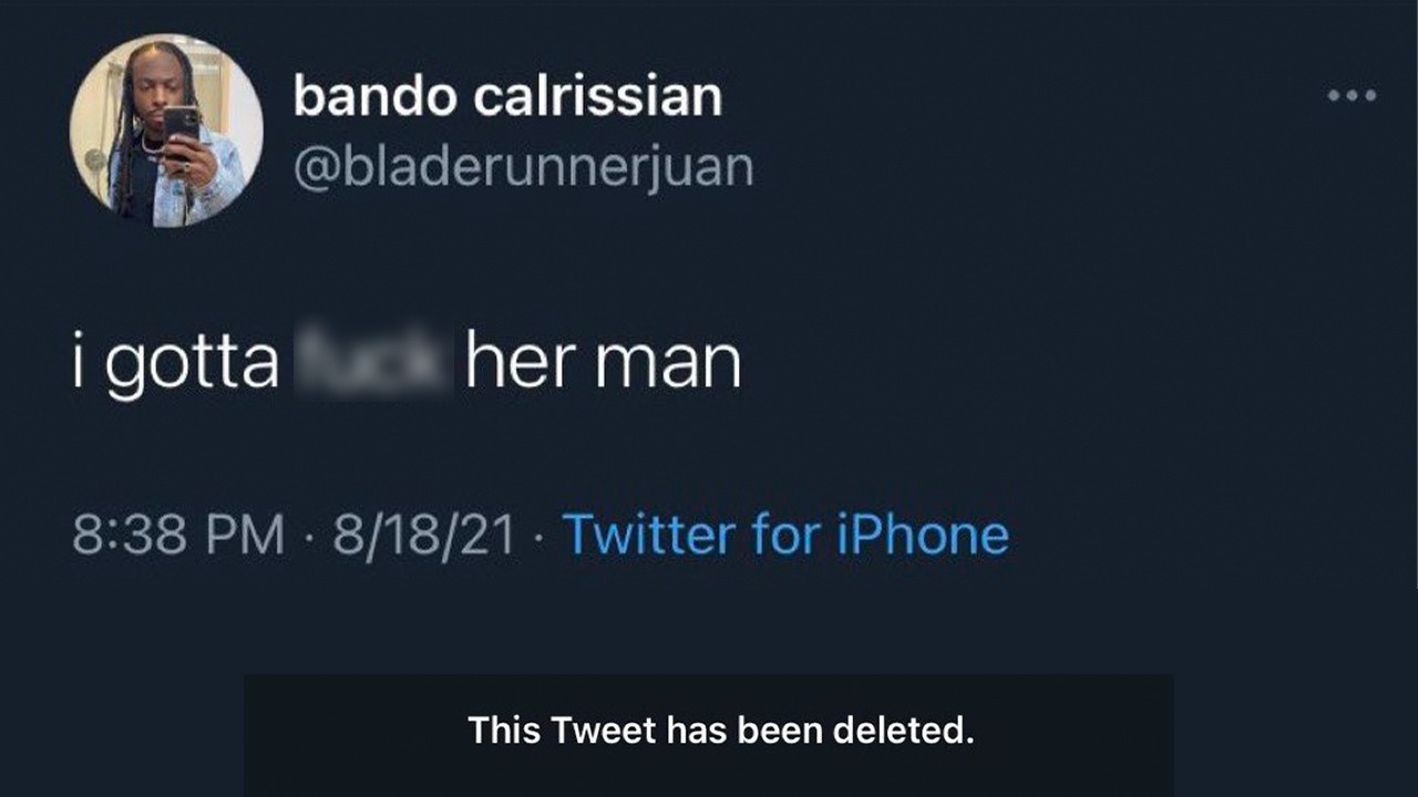 This Tweet has been deleted. 2