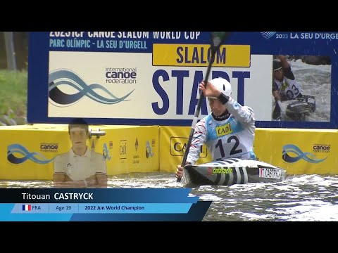 Titouan Castryck France Semi Final / 2023 ICF Canoe-Kayak Slalom World Cup La Seu d'Urgell Spain