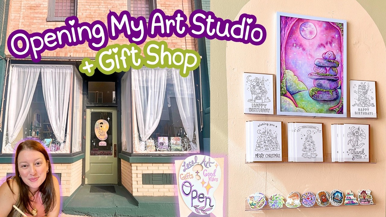 I Opened a Whimsical Art Studio + Gift Shop! 🎨 From Empty Space To My Dream Space ⭐️
