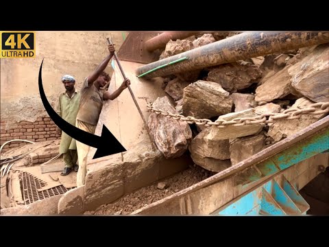 Big Rock Jaw Crusher Machine in Action | Powerful Stone Crushing ASMR Sounds