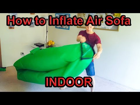 How to inflate air lounger, lazy bag, inflatable sofa indoor