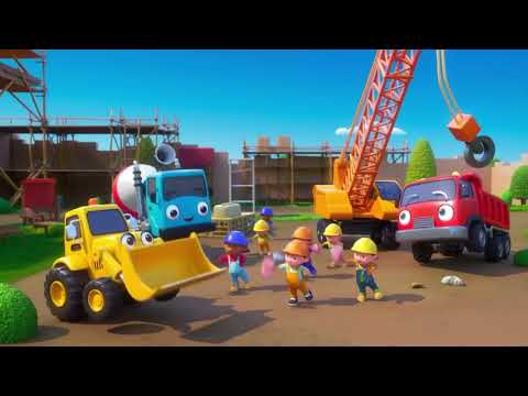 Auf der Baustelle 🚧 | Kinderlied über Bagger, Kran & Betonmischer | Baustellen Song für Kinder