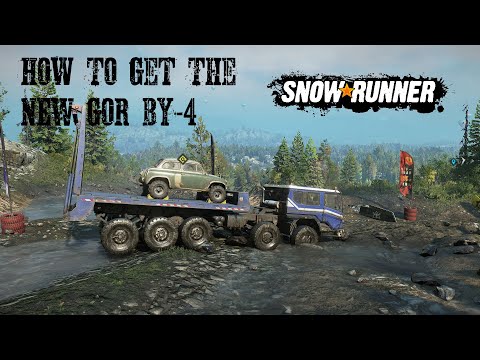 How To Get The New Gor By 4 Phase 7 Or Season 7 New Snowrunner DLC Scout Truck Burning Mill