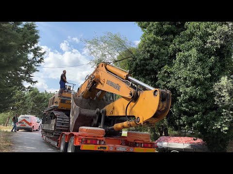 Loading & Transporting The Liebherr 964 Excavator - Sotiriadis/Labrianidis Mining Works