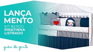 Kit Berço Piratinha Listrado - Grão de Gente
