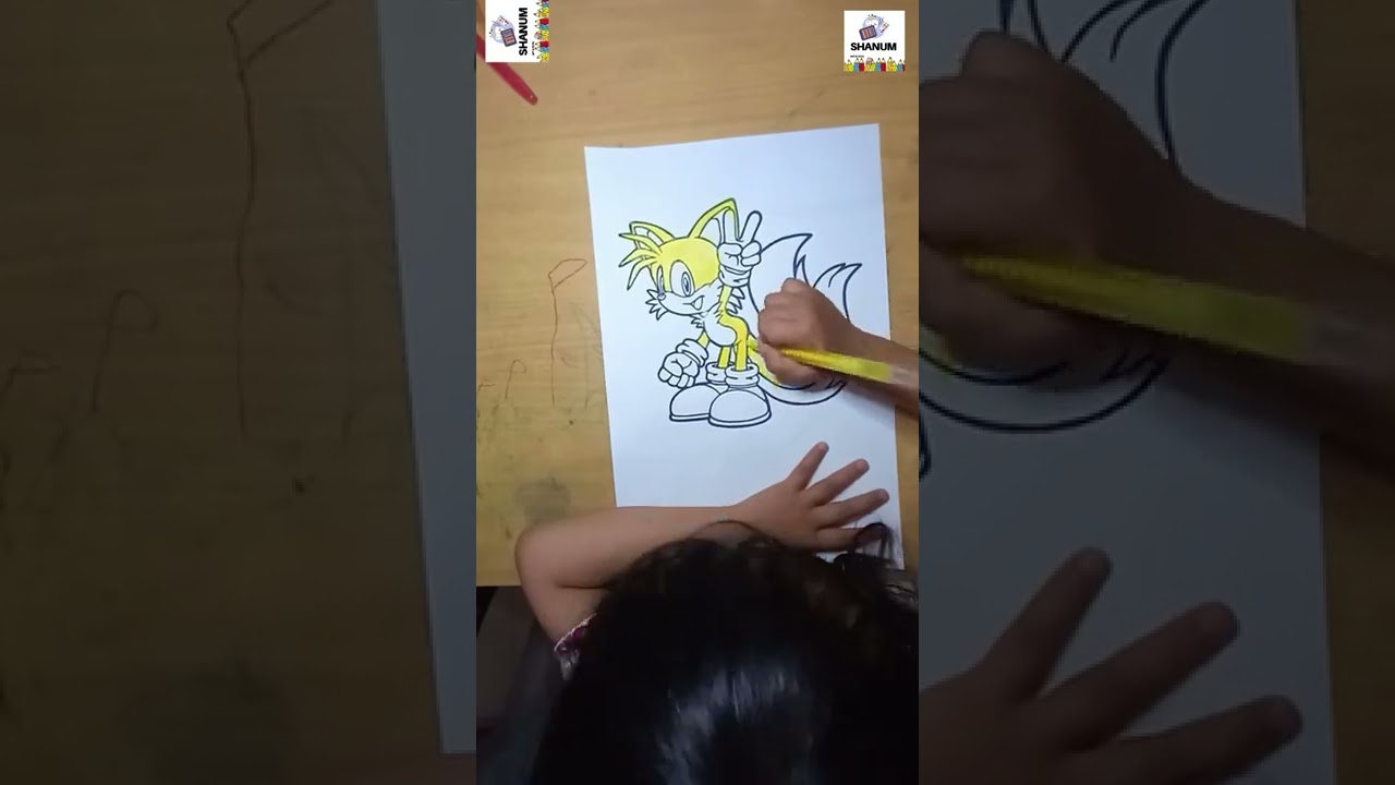 Learn Coloring Page Tails Sonic