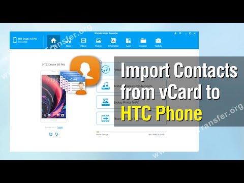 How to Import Contacts from vCard to HTC Phone