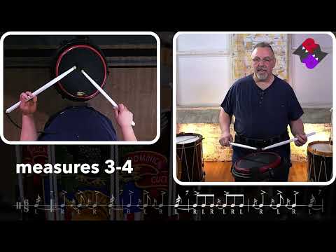 Fife & Drum Snare Tutor Class FD3003, Burns Fancy 6/8 Drum Score
