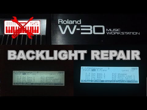 Roland W30 Sampler Backlight repair