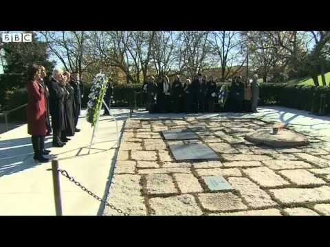 Obama Visits John F Kennedy Grave