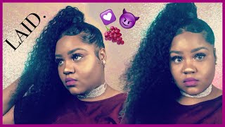 Sleek High Side Ponytail w/Pull Thru "Braids" ft. UNice Hair