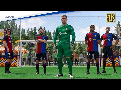 FC 24 Volta - Barcelona Legends Vs Real Madrid Legends | Penalty Shootout | 5 Vs 5 Futsal