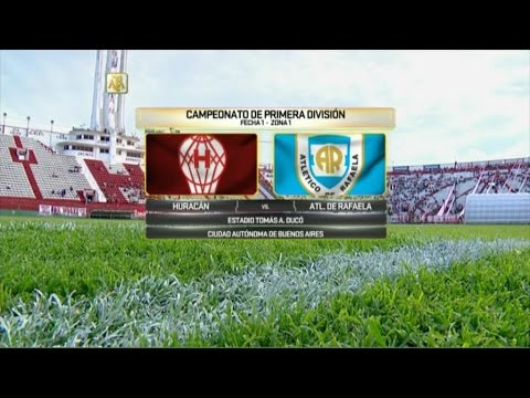 Fútbol en vivo. Huracán - Atl. Rafaela. Fecha 1. Primera División 2016. FPT