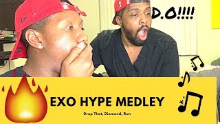 EXO Hype Medley Reaction (Drop that + Diamond+ Run)