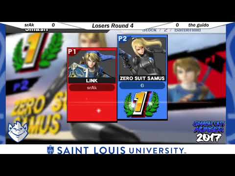 SLU Smash 4 Biweekly #9 - Losers Round 4 - srAk (Link) vs the guido (ZSS)