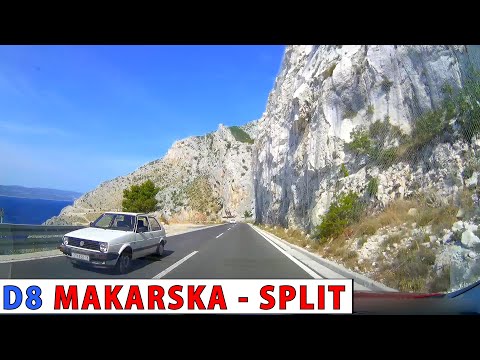 Vožnja dionicom MAKARSKA - OMIŠ - SPLIT | Jadranska magistrala | Ljeto 2022.